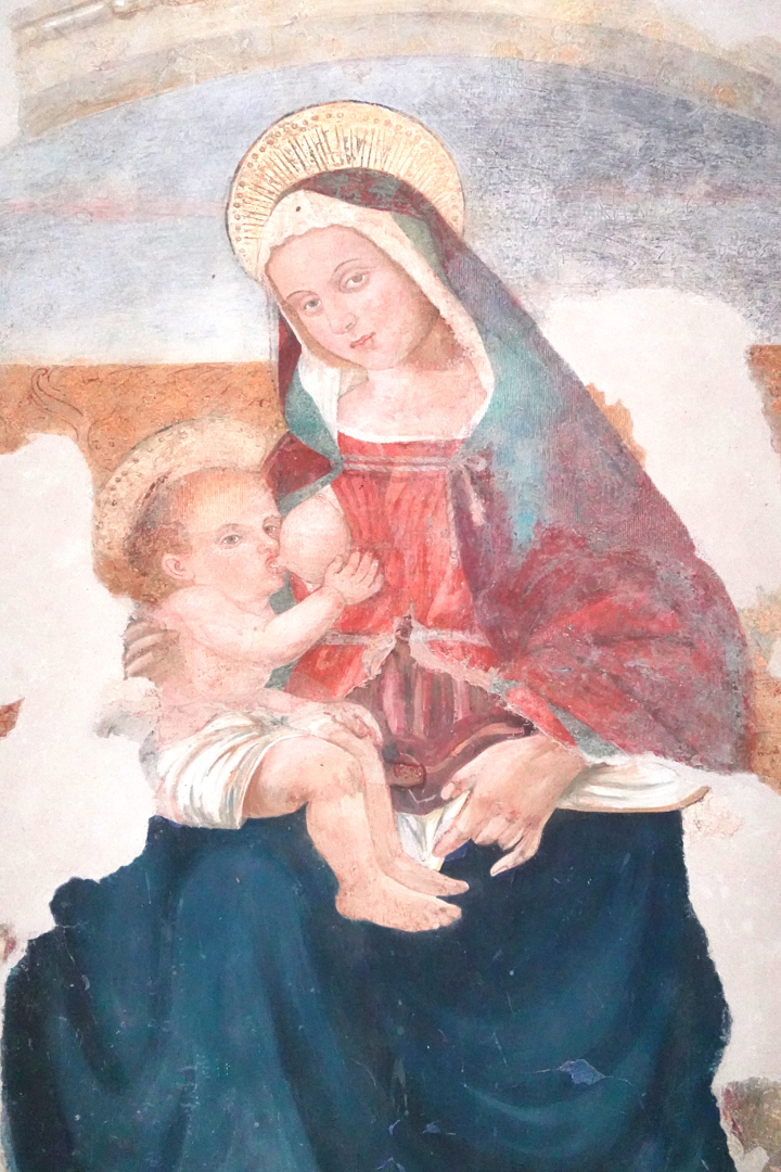 Madonna con bambino della scuola dello Spagna - Chiesa della madonna delle scentelle - Grotti