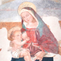 Madonna con bambino della scuola dello Spagna - Chiesa della madonna delle scentelle - Grotti