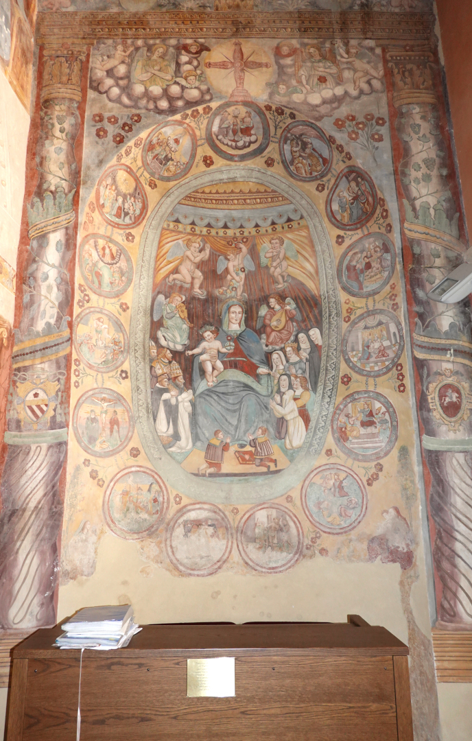 Chiesa di Santa Maria delle Grazie - nicchia Madonna del Rosario - Sant'Anatolia di Narco